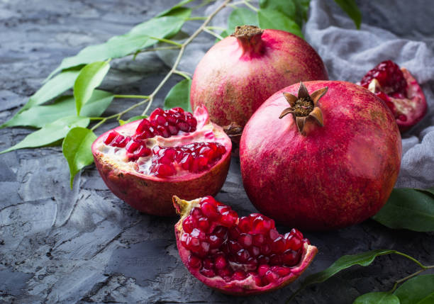 istock Ripe dissected pomegranates 640205570