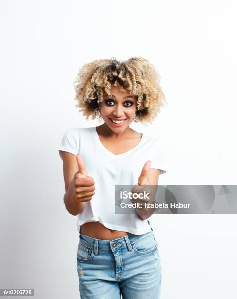Successful Afro American Young Woman Stock Photo - Download Image Now - African Ethnicity, Laughing, Women