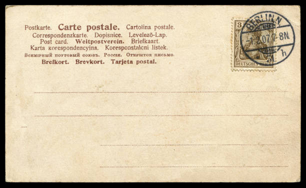istock Early blank Prussian postcard sent from Berlin in early 1900s 640207278