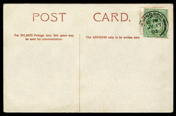 istock blank antique postcard sent from Windsor, UK in early 1900s 640207726