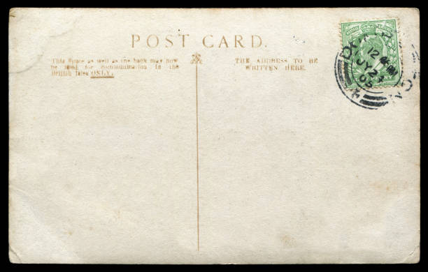 istock blank antique postcard sent from UK in early 1900s 640208098