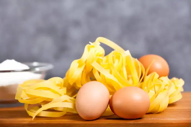 Photo of fresh egg pasta