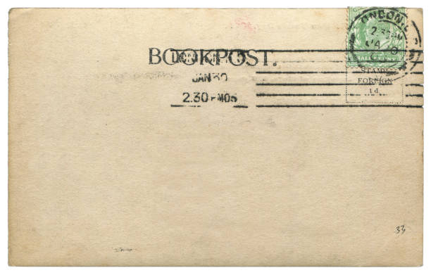istock blank antique postcard sent from London in early 1900s 640209498