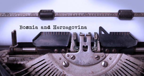 istock Old typewriter - Bosnia and Herzegovina 640210020