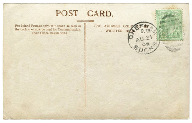 istock blank antique postcard sent from Britain in early 1900s 640210444