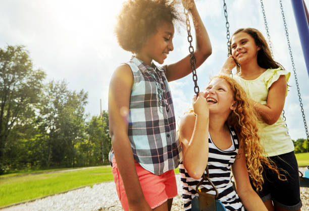 istock Catching up at the swings 640213658