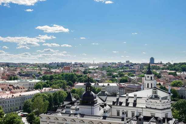 istock Aerial view of a town. 640214598