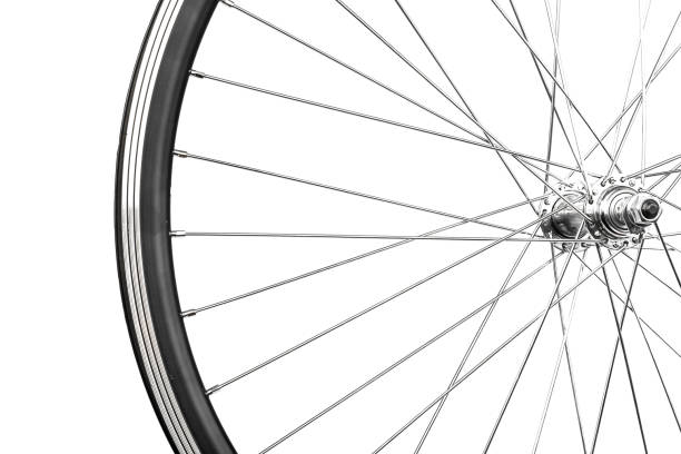 istock Bicycle wheel with spokes and the sleeve 640217538