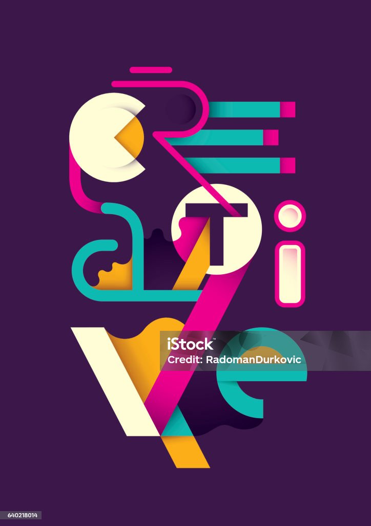 Abstract Design With Typography Stock Illustration - Download Image Now ...