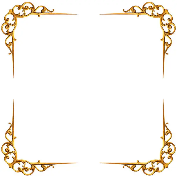 Photo of Golden elements of carved frame