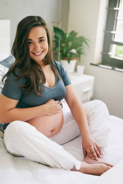 istock Pregnancy suits her so well 640220782