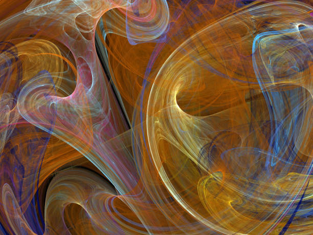 istock image of one Digital Fractal on Black Color 640228724