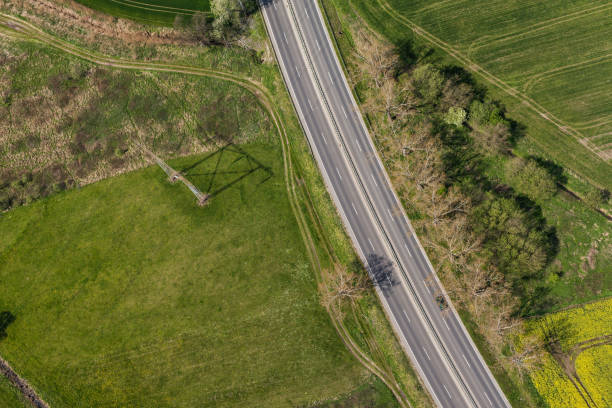 istock aerial view of highway 640229208