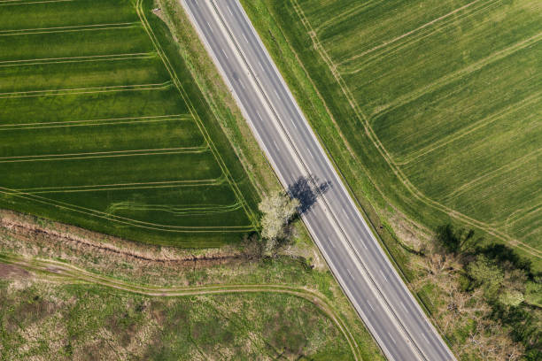 istock aerial view of highway 640229396