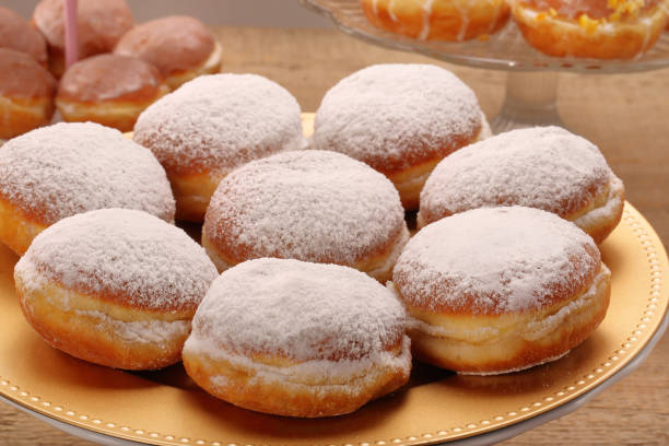 istock Traditional Polish donuts with liqueur and sugar 640230552