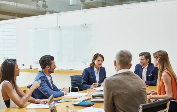 istock Getting down to serious boardroom business 640230956