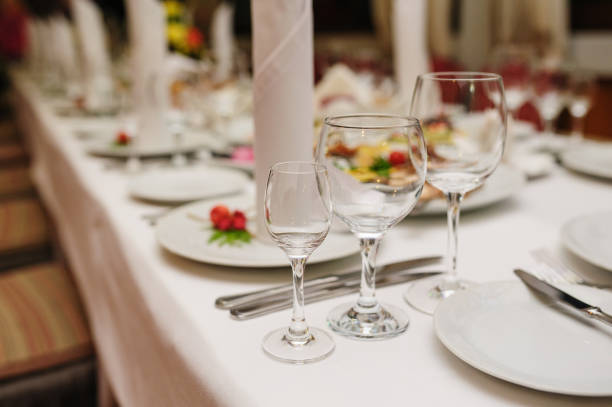 istock beautiful table setting for a wedding dinner in the restaurant 640231148