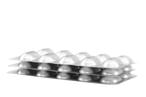 istock Pills in blister packs on white background. 640231538
