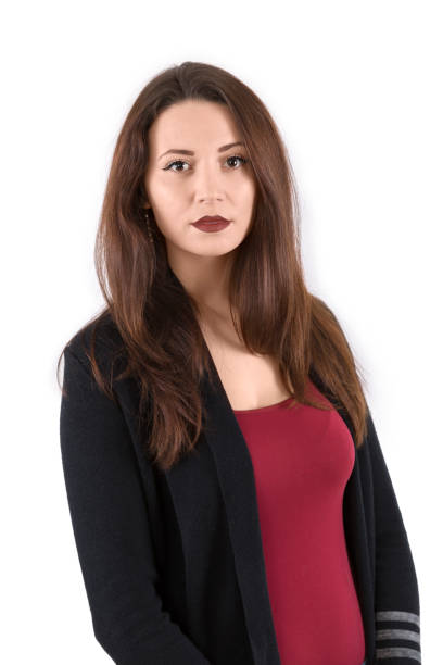 istock Casual dressed woman on white background 640232268