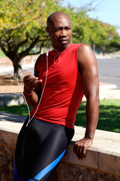 istock Fit man relaxing outdoors at the park 640233222