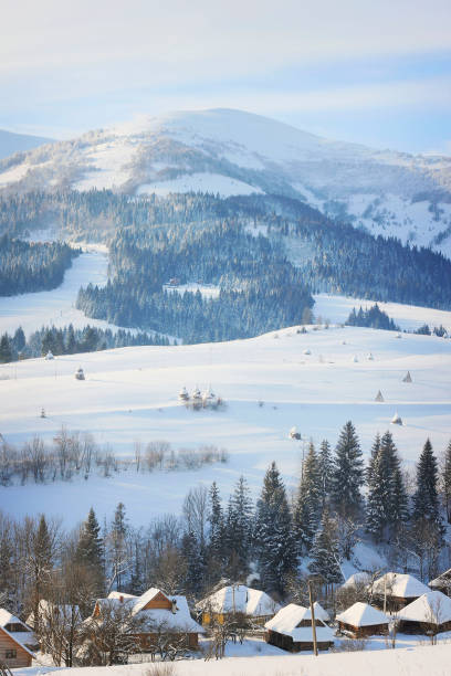 istock Winter mountain village 640233806