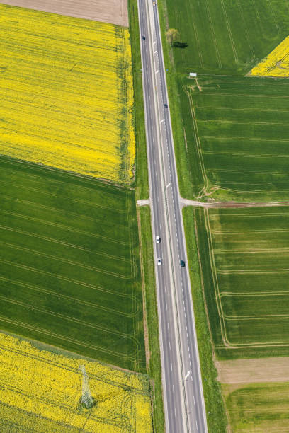 istock aerial view of highway 640238070