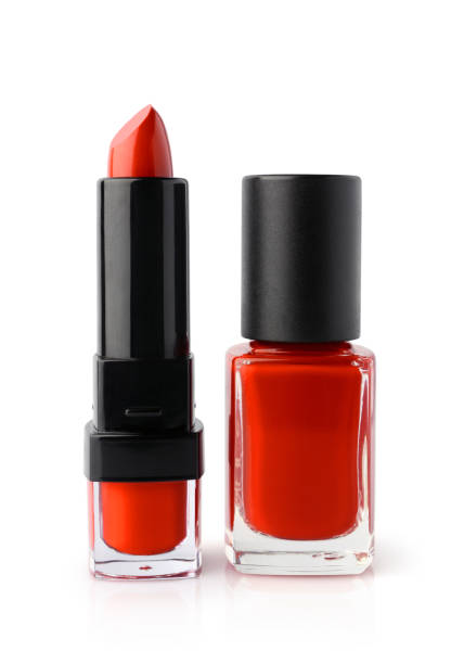 istock Red lipstick and nail polish 640238364