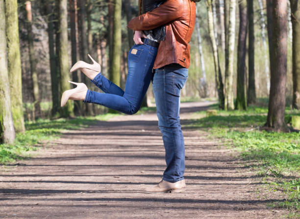 istock Young couple in park 640238532