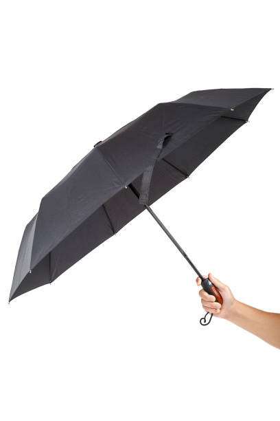 istock Fashionable umbrella in hand on white background. 640239100