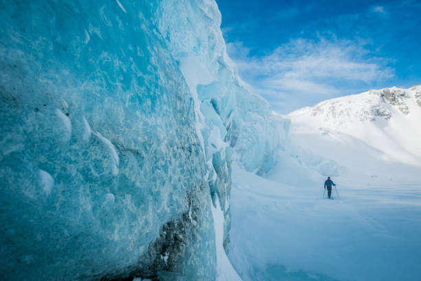 istock Ski touring past an ancient glacier 640239182