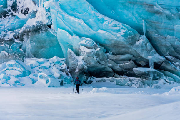 istock Ski touring past an ancient glacier 640240148