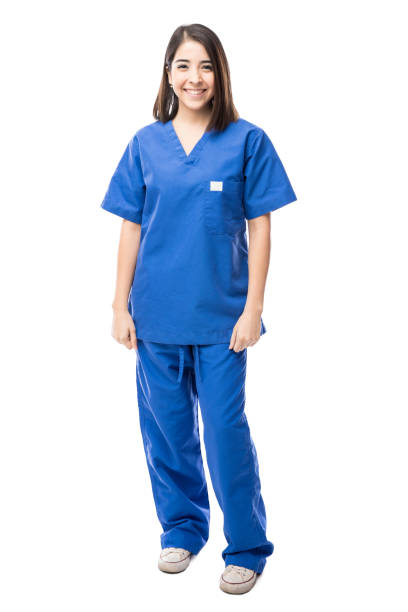 istock Beautiful Hispanic nurse in a studio 640240690