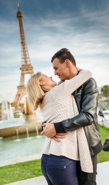 istock romantic couple enjoying the sunset on Paris 640240820