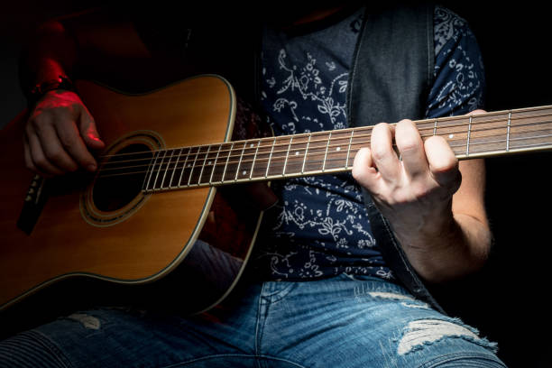 istock Playing on acoustic guitar close-up 640242806
