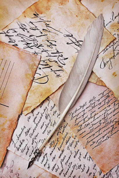 istock Feather pen and handwriting letters 640243922
