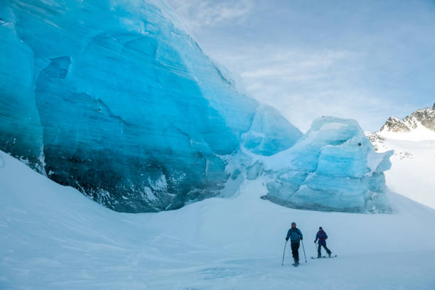 istock Ski touring past an ancient glacier 640244228