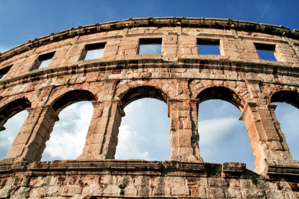 istock Ancient Roman arena in Pula, Croatia 640244324