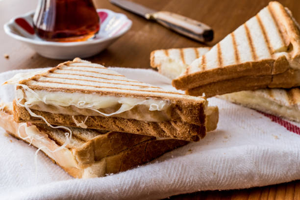 istock Turkish Sandwich Toast (Tost) with cheddar or melted cheese and 640246314