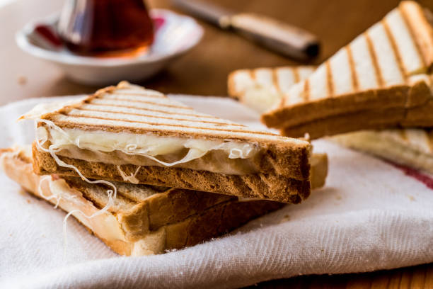 istock Turkish Sandwich Toast (Tost) with cheddar or melted cheese and 640246774