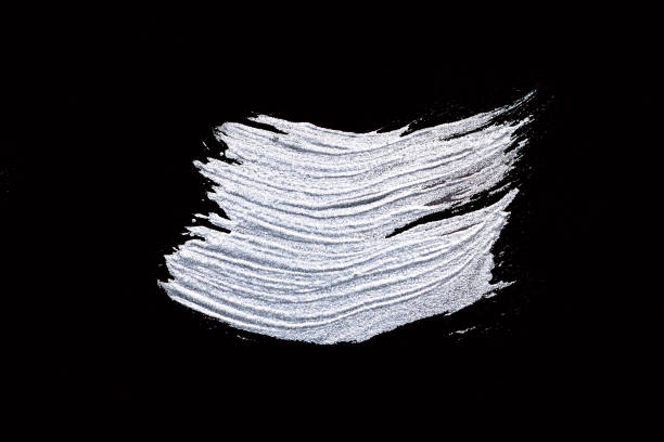 istock Silver textured painting on black background. Texture of black Silver. 640248816