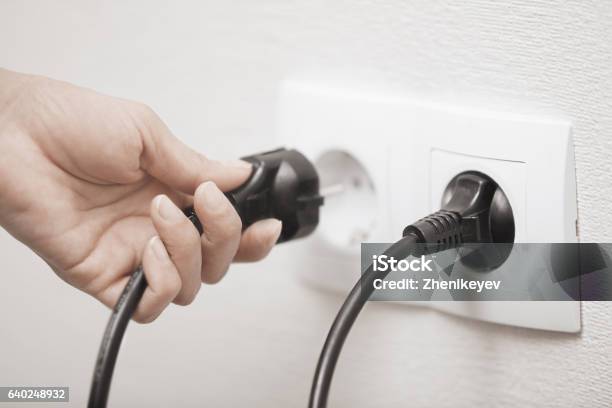 Electric Plug Stock Photo - Download Image Now - Electric Plug, Electrical Outlet, Electricity