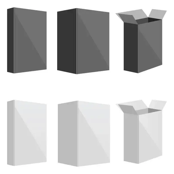 Vector illustration of Empty retail box