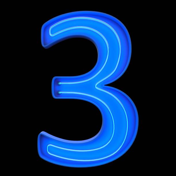 istock Numbers count neon tubes 3d illustration 640249220