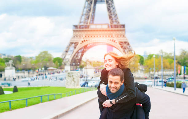 istock Romantic couple enjoying in Paris 640249502