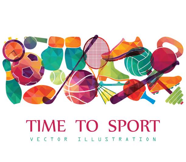 Color sport background. Football, basketball, hockey, box, golf, tennis. Vector Color sport background. Football, basketball, hockey, box, golf, tennis. Vector illustration designer beat stock illustrations