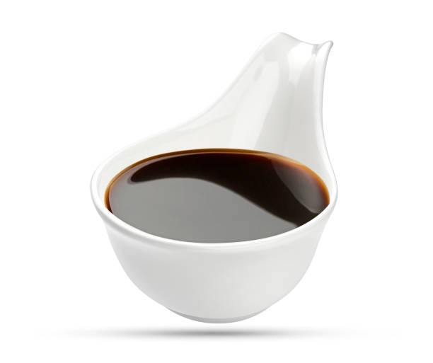 istock Soy sauce on white background, with clipping path 640251864