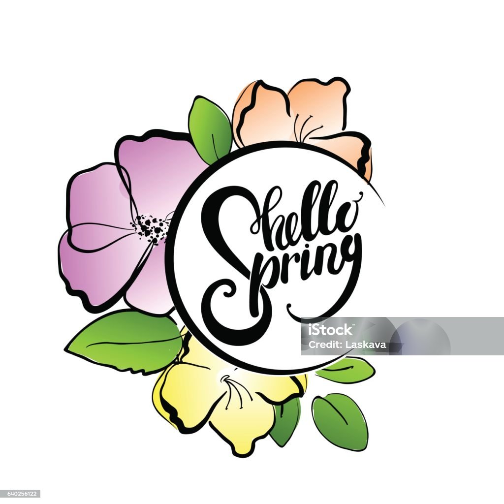 Vector Stock Background Simple Spring Fresh Spring Background Beautiful Typographical Stock Illustration ...