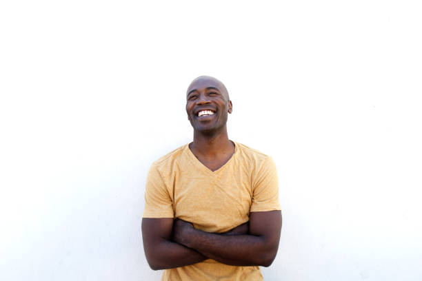 Cheerful man with arms crossed