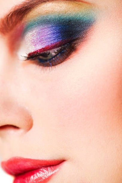 istock Portrait of  beautiful young blond model with bright make up 640258448
