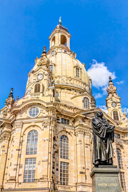 frauenkirche em dresden - baudenkmal imagens e fotografias de stock